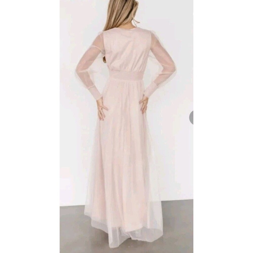 Baltic Born Layla Tulle Maxi Dress Shimmer Pink Romantic Floral Size 1XL NWT - Picture 9 of 16